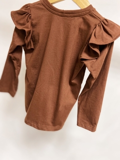 Pronta entrega - Blusa kids manga longa com babado - loja online