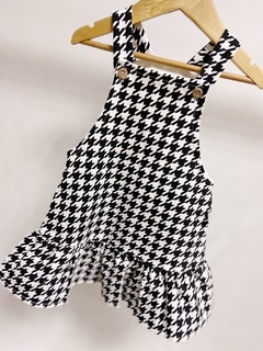 Pronta entrega - Salopete com babado kids xadrez na internet