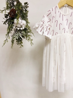 Pronta entrega - Vestido Mullet manga curta com babado saia tule bengalinhas marsala botão pérola