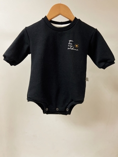 Pronta entrega - Romper OVERSIZED peluciado preto YOU ARE MY SUNSHINE na internet