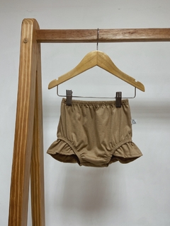 Pronta Entrega - Bloomer liso com babado Avelã - You Boy Kids