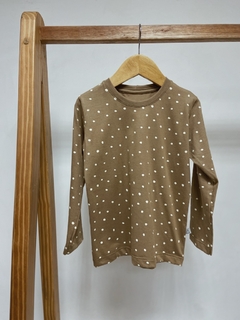 Pronta Entrega - Camiseta kids Manga Longa Bolinhas na internet