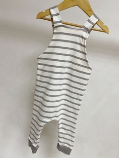 Pronta entrega - jardineira longa kids cinza pedra - You Boy Kids