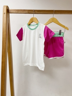 Pronta entrega - Conjunto colors You Are my Sunshine mint, pink e off - You Boy Kids