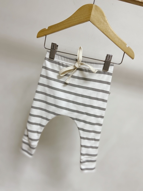 Pronta entrega - calça baby harem listra cinza pedra