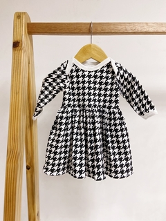 Imagem do Pronta entrega - Body Vestido manga longa xadrez