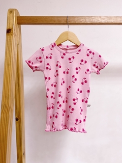 Pronta entrega - conjunto blusa fru-fru + Legging frufru kids canelado cherry