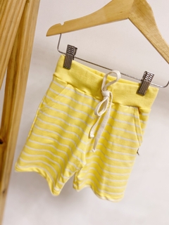 Pronta entrega - Bermuda Jogger kids Estampa yellow Stripes