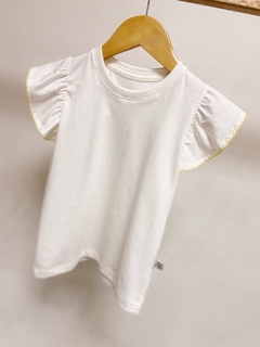 Pronta entrega - blusa babado off picueta yellow