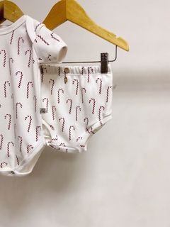 Pronta entrega - conjunto Body manga curta + bloomer botões bengalinhas marsala na internet