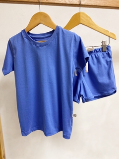 Pronta entrega - Conjunto Camiseta manga curta + shorts boxer Blue - comprar online