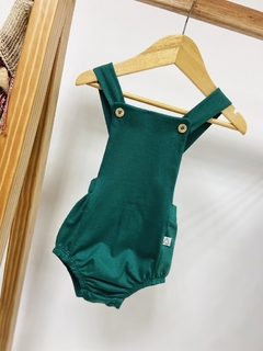 pronta entrega - Romper baby botões madeira natural verde na internet