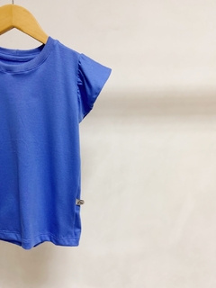 pronta entrega - Blusa kids babado blue - comprar online