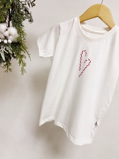 Pronta entrega - Camiseta kids off manga curta bengalinha coração marsala - comprar online