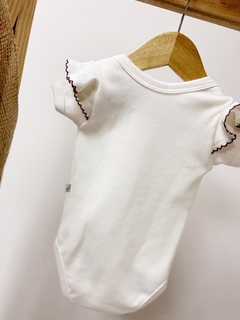 Pronta entrega - Body manga curta off babado bordado picueta vinho na internet