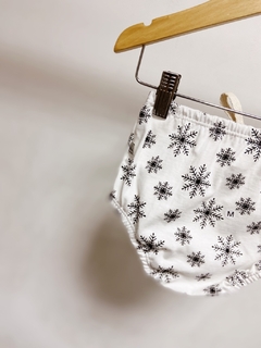 Pronta entrega - Bloomer off flocos de neve preto
