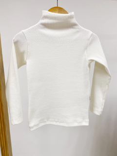 Pronta entrega - Blusa gola alta kids canelado off na internet