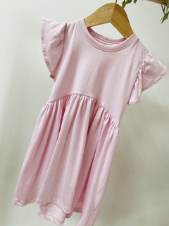 Pronta entrega - Vestido Mullet manga babado rosa claro - loja online