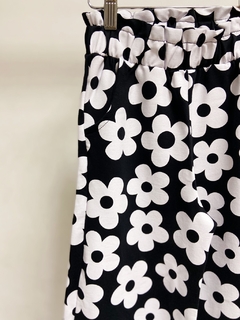 Pronta entrega - Calça pantalona moletinho flowers