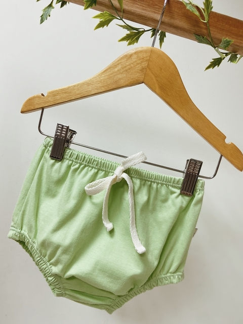 Pronta entrega - Bloomer cadarço cru verde fabula