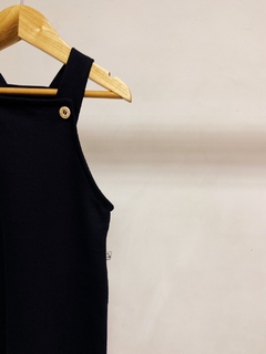 Pronta entrega - jardineira kids longa botões madeira moletinho na internet