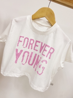 Pronta entrega - Cropped over forever young - comprar online