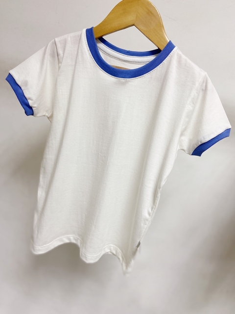 Pronta entrega - Camiseta kids manga curta off friso blue
