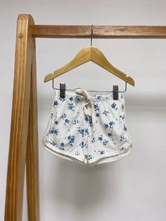 Pronta entrega - Shorts boxer Floral azul vintage - comprar online