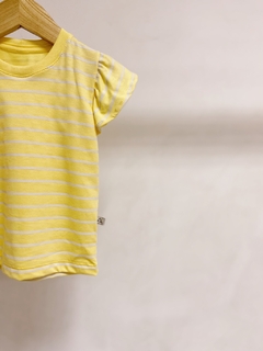 Pronta entrega - Blusa babado yellow Stripes na internet