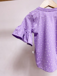 Imagem do Pronta entrega - blusa manga curta com babado mini poá