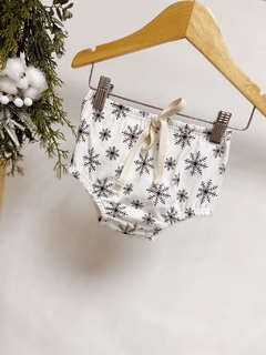 Pronta entrega - Bloomer off flocos de neve preto