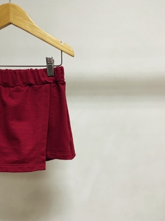 Pronta entrega - Shorts saia kids moletinho Marsala na internet