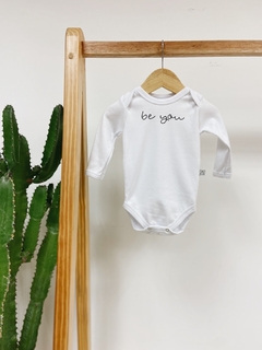 Pronta entrega - Body manga longa branco BE YOU