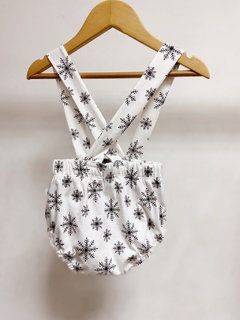 Pronta entrega - Bloomer alça off flocos de neve preto - loja online