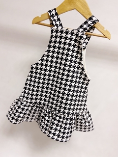 Pronta entrega - Salopete com babado kids xadrez - loja online
