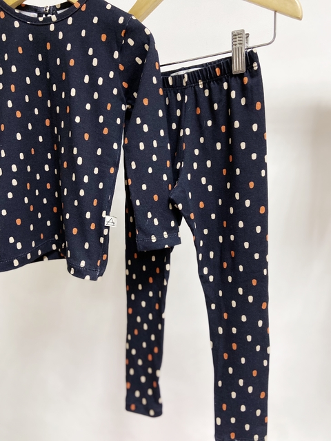Pronta entrega - Conjunto blusa slim + legging kids estamparia digital