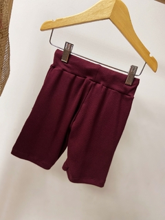 Imagem do Pronta entrega - Bermuda Jogger canelado vinho