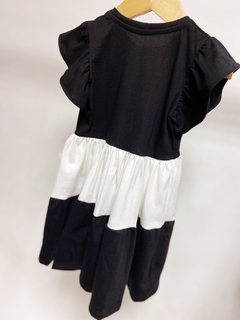 Pronta entrega - Vestido Mullet two Colors preto/off