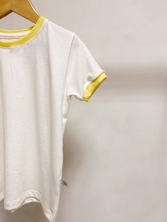 Pronta entrega - Camiseta kids manga curta off friso yellow na internet