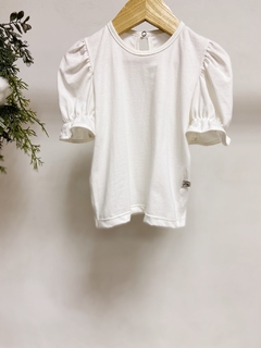 Pronta entrega - Blusa Kids manga princesa botão pérola off - comprar online