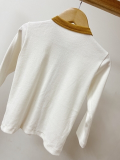 PRONTA ENTREGA - CARDIGAN Kids CANELADO retro detalhe mostarda - You Boy Kids