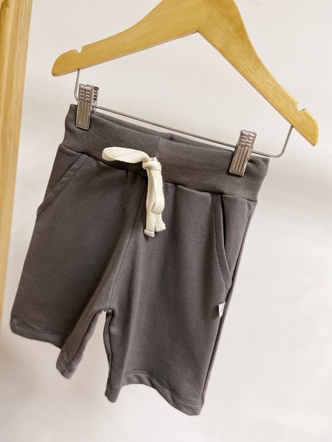 Pronta entrega - Bermuda jogger moletinho cinza magneto