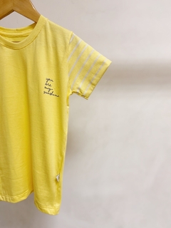 Pronta entrega - Camiseta kids manga curta you are my sunshine manga yellow Stripes - comprar online