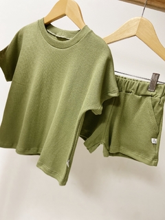 Pronta entrega - Conjunto over block oliva