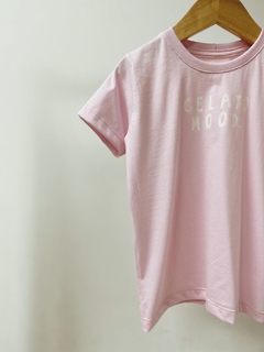 Pronta entrega - Camiseta manga curta GELATO MOOD. rosa claro - You Boy Kids