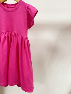 Pronta entrega - Vestido Mullet kids manga babado pitaya na internet