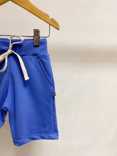 pronta entrega - bermuda jogger moletinho blue - comprar online