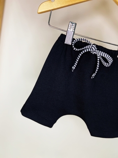 PRONTA ENTREGA - Bermuda baby harém ribana preta na internet