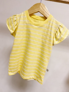 Pronta entrega - Blusa babado yellow Stripes
