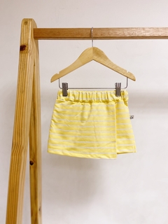 Pronta entrega - Shorts saia moletinho yellow Stripes na internet